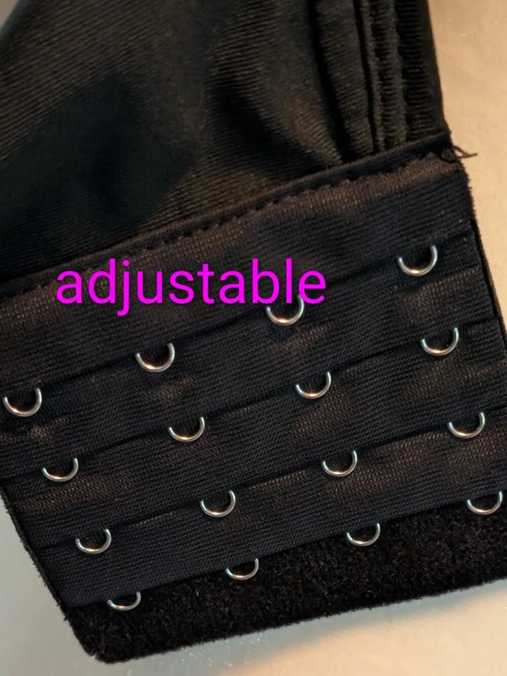 Black Racer-Back Adjustible Sports Bra-Size L - Picture 5 of 5